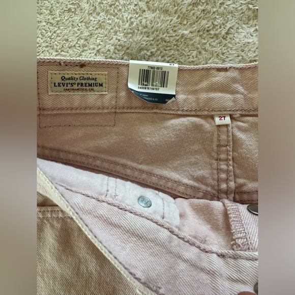 NWT Levi’s High Rise Deconstructed Pink Denim Mini Skirt size 27 - Picture 6 of 9